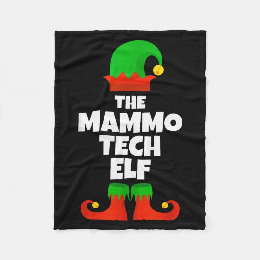 I'm The Mammo Tech Elf Family Pajama Christmas Mam Fleecedecke (Vorderseite)