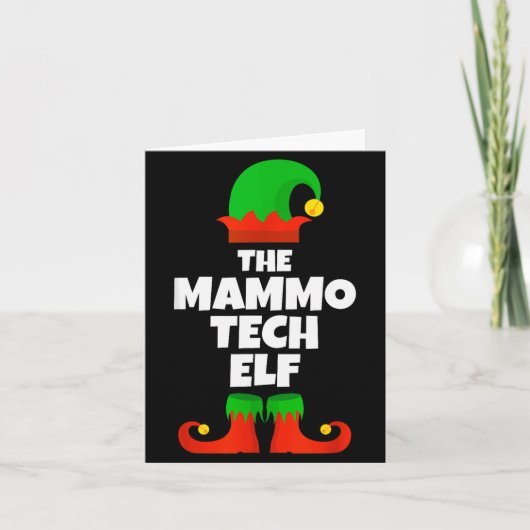 I'm The Mammo Tech Elf Family Pajama Christmas Mam Karte (Vorderseite)