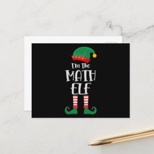 Im the Math Elf Matching Christmas Postkarte