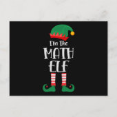 Im the Math Elf Matching Christmas Postkarte (Vorderseite)