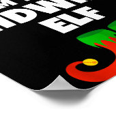 I'm The Midwife Elf Family Pajama Christmas Funny Poster (Ecke)