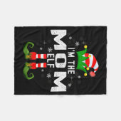 I'm The Mom Elf Christmas Family Pjs Costume Fleecedecke (Vorderseite (Horizontal))