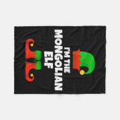 I'm The Mongolian Elf Family Pajama Christmas Funn Fleecedecke (Vorderseite (Horizontal))