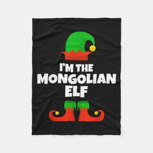 I'm The Mongolian Elf Family Pajama Christmas Funn Fleecedecke (Vorderseite)