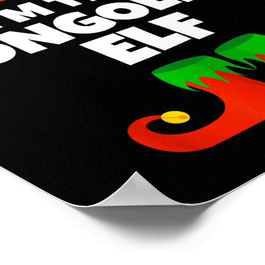 I'm The Mongolian Elf Family Pajama Christmas Funn Poster (Ecke)