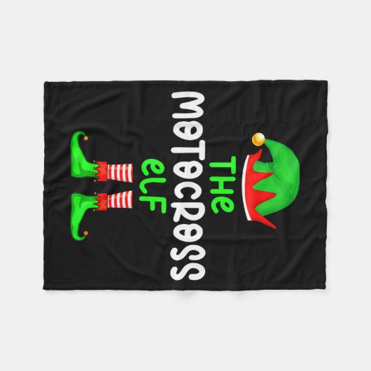 I'm The Motocross Elf Dirt Bike Christmas Matching Fleecedecke (Vorderseite (Horizontal))