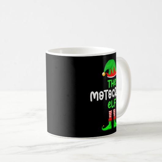 I'm The Motocross Elf Dirt Bike Christmas Matching Kaffeetasse (VorderseiteRechts)
