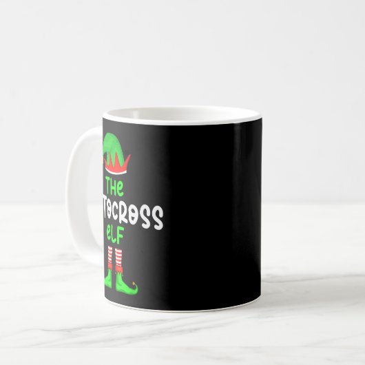 I'm The Motocross Elf Dirt Bike Christmas Matching Kaffeetasse (Vorderseite Links)