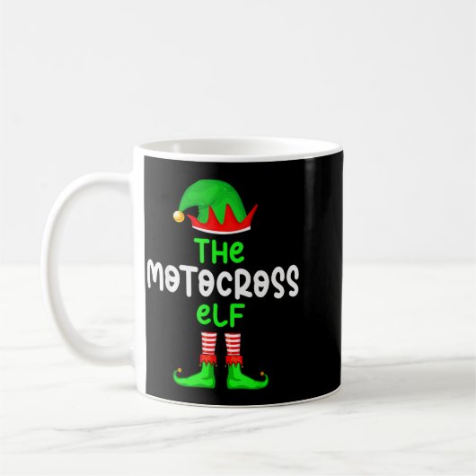 I'm The Motocross Elf Dirt Bike Christmas Matching Kaffeetasse (Links)