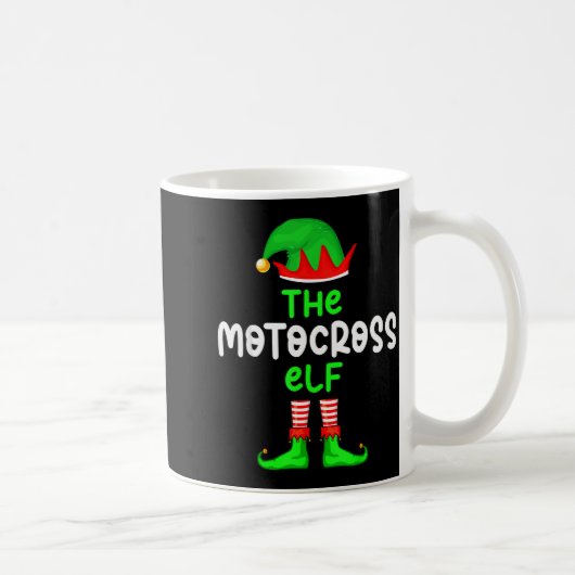 I'm The Motocross Elf Dirt Bike Christmas Matching Kaffeetasse (Rechts)