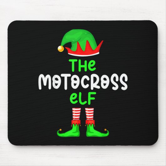 I'm The Motocross Elf Dirt Bike Christmas Matching Mousepad (Vorne)