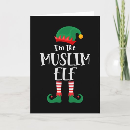 Im The Muslim Elf Matching Christmas Karte (Vorderseite)