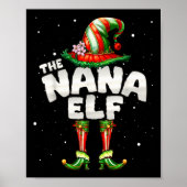 I'm The Nana Elf Family Matching Group Christmas Poster (Vorne)