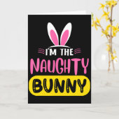 Im The Naughty Bunny Rabbit Ears Egg Funny Easter Karte (Gelbe Blume)