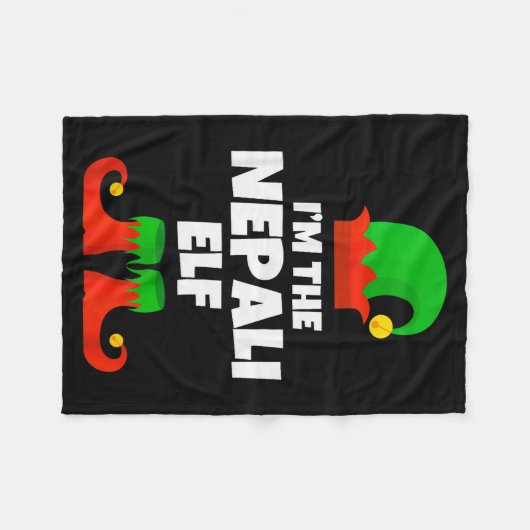 I'm The Nepali Elf Family Pajama Christmas Funny N Fleecedecke (Vorderseite (Horizontal))