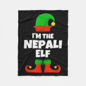 I'm The Nepali Elf Family Pajama Christmas Funny N Fleecedecke (Vorderseite)