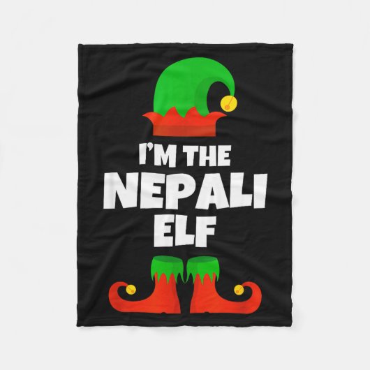 I'm The Nepali Elf Family Pajama Christmas Funny N Fleecedecke (Vorderseite)
