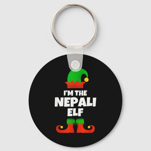 I'm The Nepali Elf Family Pajama Christmas Funny N Schlüsselanhänger (Vorderseite)