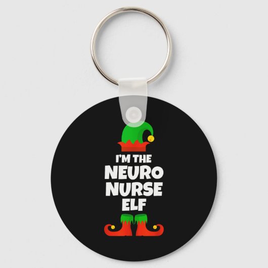 I'm The Neuro Nurse Elf Family Pajama Christmas Fu Schlüsselanhänger (Vorderseite)