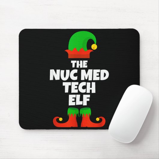 I'm The Nuc Med Tech Elf Family Pajama Christmas F Mousepad (Mit Mouse)