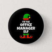 I'm The Office Manager Elf Family Pajama Christmas Button (Vorderseite)