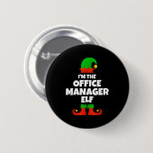 I'm The Office Manager Elf Family Pajama Christmas Button (Vorne & Hinten)