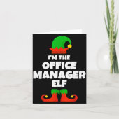 I'm The Office Manager Elf Family Pajama Christmas Karte (Vorderseite)