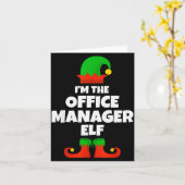 I'm The Office Manager Elf Family Pajama Christmas Karte (Gelbe Blume)