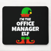 I'm The Office Manager Elf Family Pajama Christmas Mousepad (Vorne)