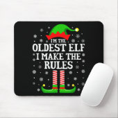 I'm The Oldest Elf Funny Christmas Family Matching Mousepad (Mit Mouse)