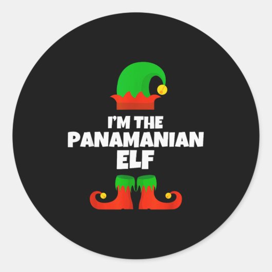 I'm The Panamanian Elf Family Pajama Christmas Fun Runder Aufkleber (Vorderseite)