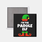 I'm The Parole Elf Family Pajama Christmas Officer Magnet (Vorderseite/Rückseite)