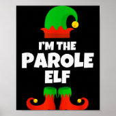 I'm The Parole Elf Family Pajama Christmas Officer Poster (Vorne)