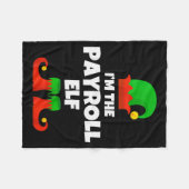 I'm The Payroll Elf Family Pajama Christmas Funny  Fleecedecke (Vorderseite (Horizontal))