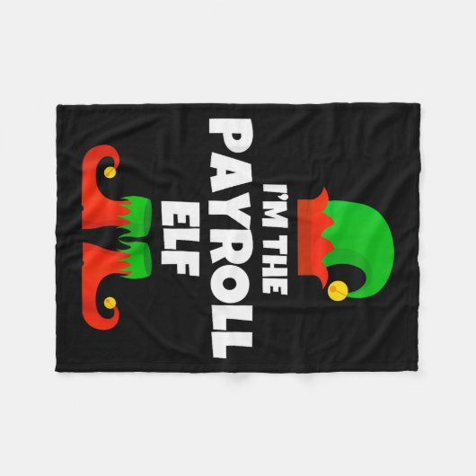 I'm The Payroll Elf Family Pajama Christmas Funny  Fleecedecke (Vorderseite (Horizontal))