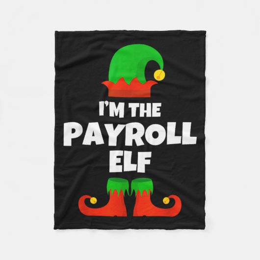 I'm The Payroll Elf Family Pajama Christmas Funny  Fleecedecke (Vorderseite)