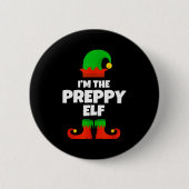 I'm The Preppy Elf Family Pajama Christmas Funny Button (Vorderseite)