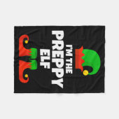 I'm The Preppy Elf Family Pajama Christmas Funny  Fleecedecke (Vorderseite (Horizontal))