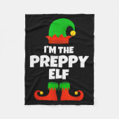 I'm The Preppy Elf Family Pajama Christmas Funny Fleecedecke (Vorderseite)