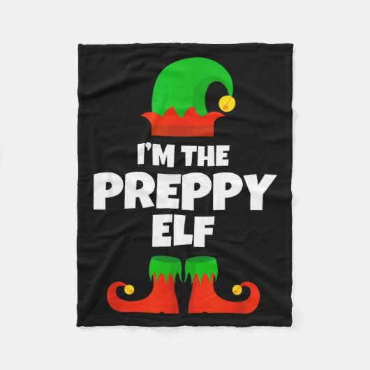 I'm The Preppy Elf Family Pajama Christmas Funny  Fleecedecke (Vorderseite)
