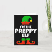 I'm The Preppy Elf Family Pajama Christmas Funny Karte (Vorderseite)