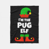 I'm The Pug Elf Family Pajama Christmas Funny Dog Fleecedecke (Vorderseite)