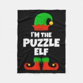 I'm The Puzzle Elf Family Pajama Christmas Funny  Fleecedecke (Vorderseite)