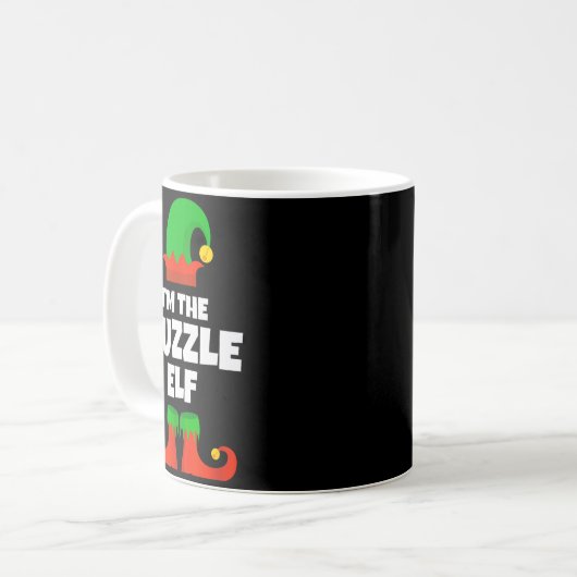 I'm The Puzzle Elf Family Pajama Christmas Funny  Kaffeetasse (Vorderseite Links)
