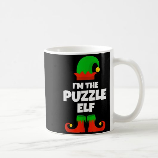 I'm The Puzzle Elf Family Pajama Christmas Funny Kaffeetasse (Rechts)