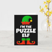 I'm The Puzzle Elf Family Pajama Christmas Funny Karte (Gelbe Blume)