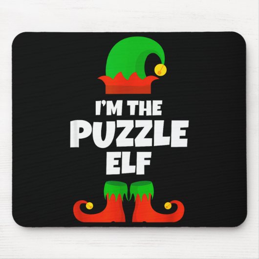 I'm The Puzzle Elf Family Pajama Christmas Funny Mousepad (Vorne)