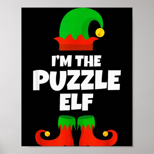 I'm The Puzzle Elf Family Pajama Christmas Funny Poster (Vorne)