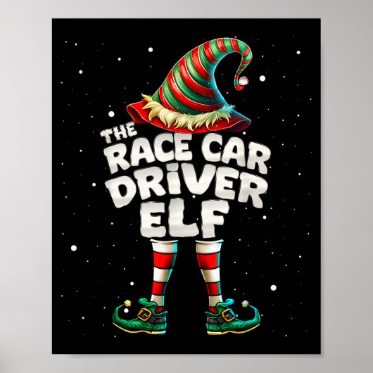 I'm The Race Car Driver Elf Family Matching Group  Poster (Vorne)