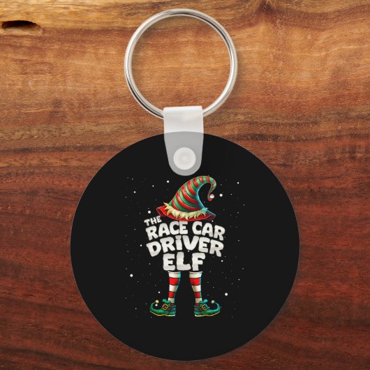 I'm The Race Car Driver Elf Family Matching Group Schlüsselanhänger (Vorderseite)